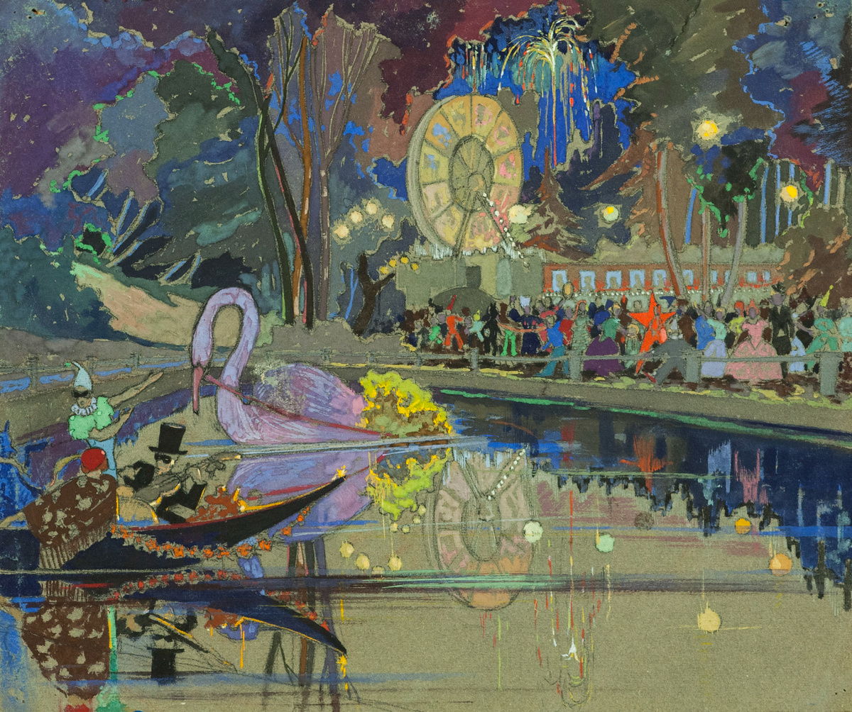 Борис Тимин, «Карнавал в парке культуры и отдыха». Полотно будет на выставке «Под маской» в МРИ