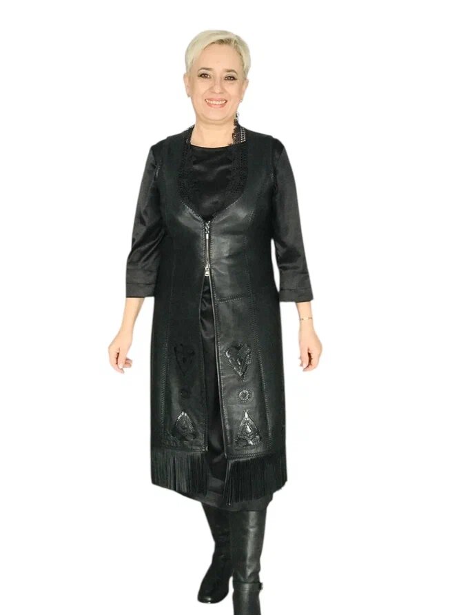 Кожаный сарафан "Шарм". Ателье Ирины Берзиной.