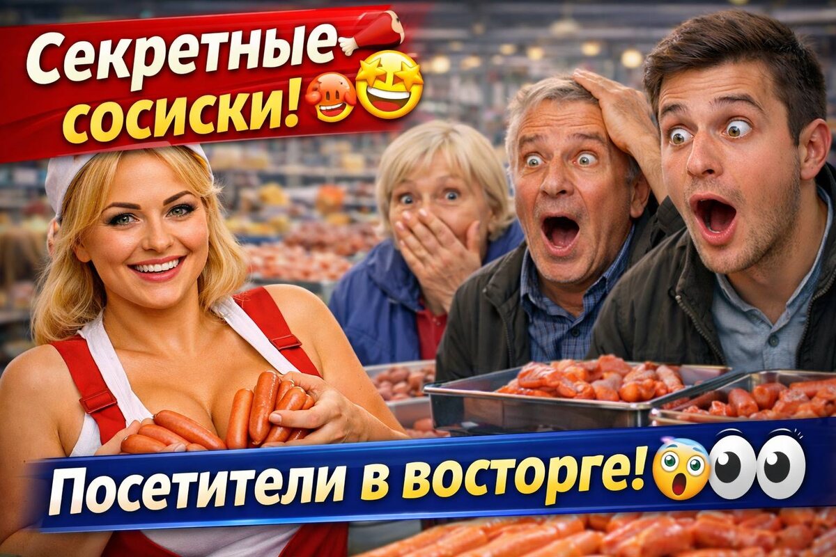 🍖 Необычный способ продавать сосиски… Посетители в полной растерянности! 🤯