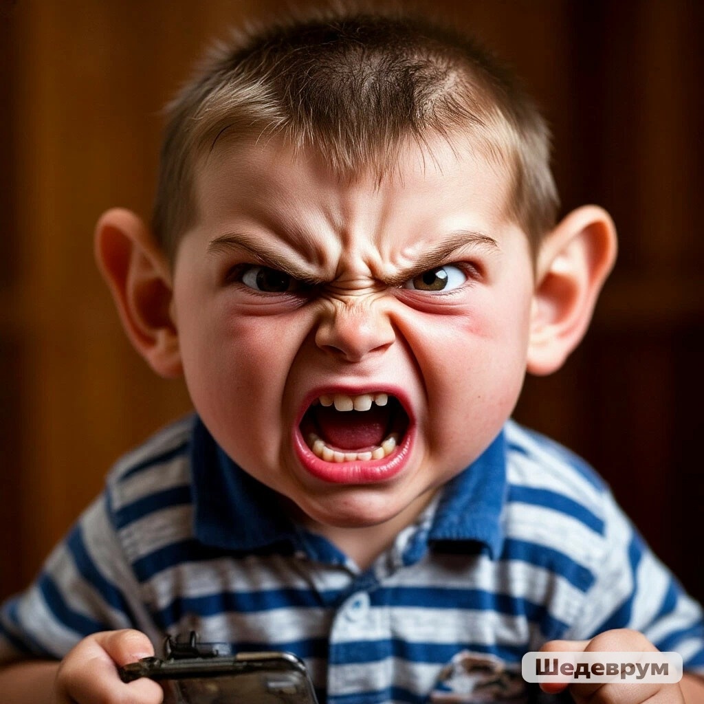 Злой мальчик который Погрыз свой телефон и теперь он не работает (фото сделаны шедеврумом)