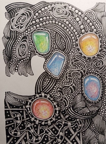 Иллюстрация к теме. "Волна камней" Работа автора