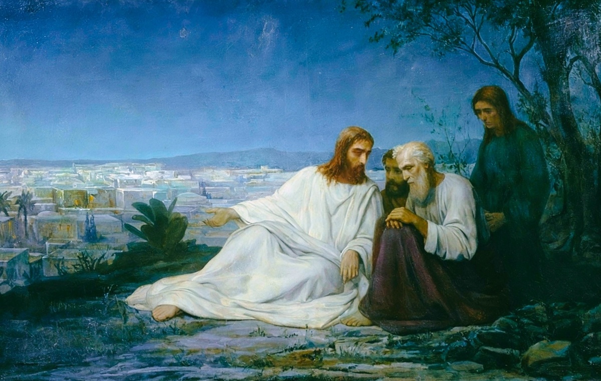 Иисус Христос с учениками. Худоджник Михаил Боткин.