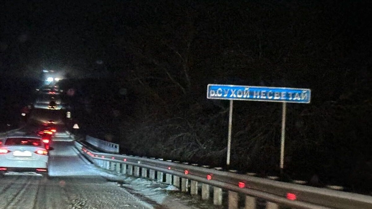    Трассу в Родионово-Несветайском районе Ростовской области замело снегом.   Анна Ивченко / rostovgazeta.ru