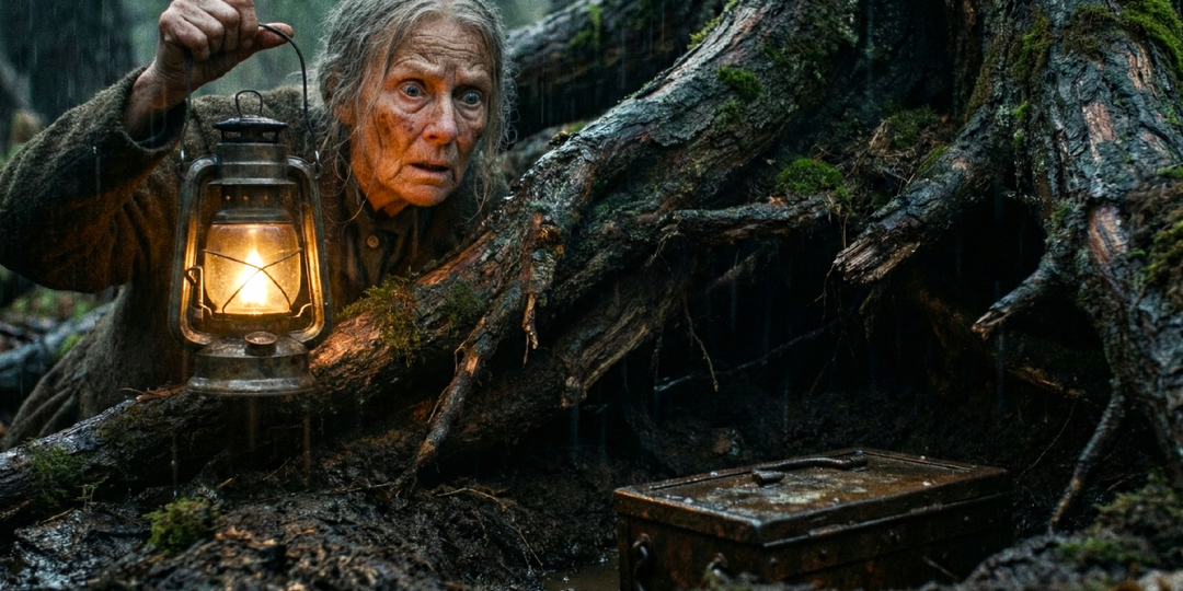 ТАЙНИК ПОД ПОВАЛЕННОЙ СОСНОЙ...