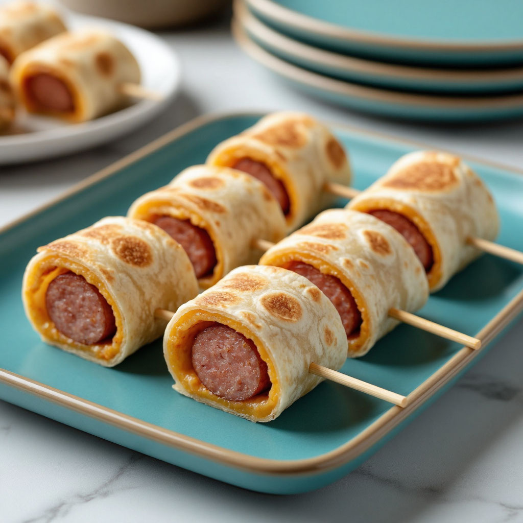 🍽️ Сосиски в лаваше на шпажках: быстрая и вкусная закуска 🍢