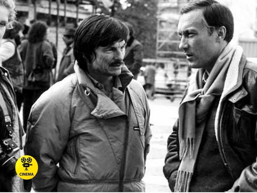 Андрей Тарковский и Олег Янковский на съёмках фильма "Ностальгия" (1982).