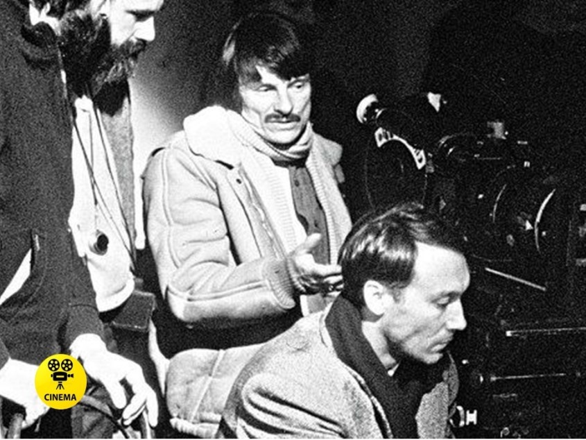 Андрей Тарковский и Олег Янковский на съёмках фильма "Ностальгия" (1982).