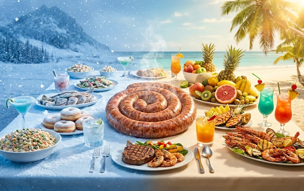 Какие блюда в новогоднюю ночь стояли на столах в разных странах, пока мы загадывали желания / Изображение: AlphaChef