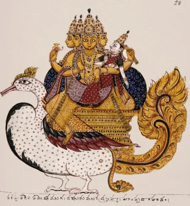 Брахма на хамса-вахане - Коллекция Британского музея. (интернет)