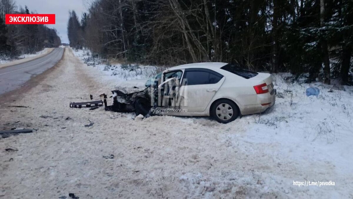 ДТП в Порховском районе
Фото: Telegram-канал «Псковская сводка. ПАИ»