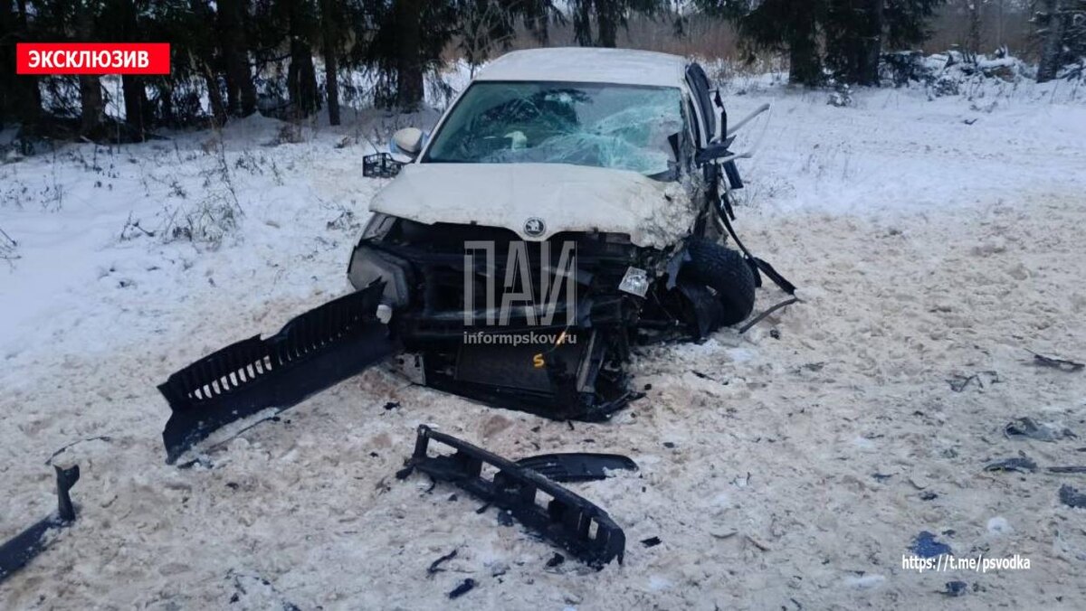 ДТП в Порховском районе
Фото: Telegram-канал «Псковская сводка. ПАИ»