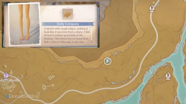    Расположение колготок Daily Company в Infinity Nikki