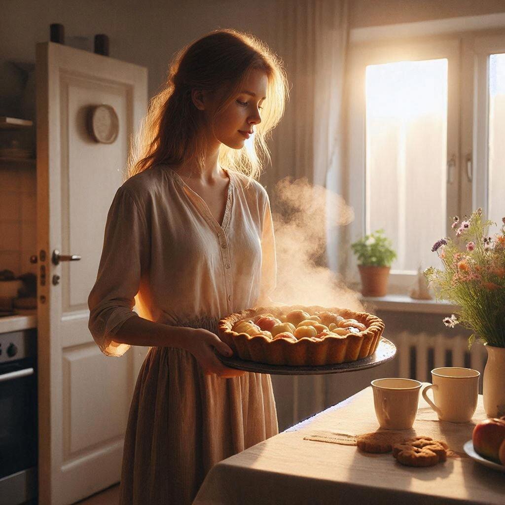  «Фото: Светка в кухни с пирогом. Ещё минута — и всё изменится…» 