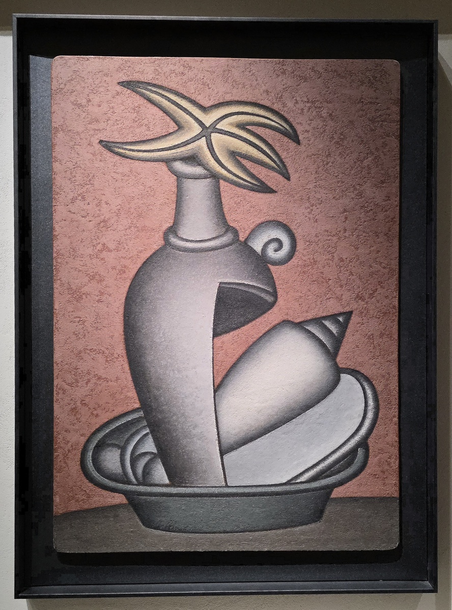 Дмитрий Краснопевцев. «Морская звезда, закрывающая разбитый сосуд», 1966, оргалит, масло 