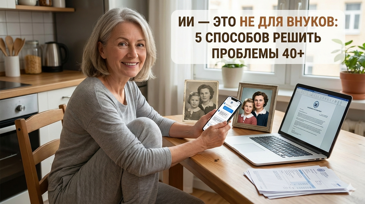 5 способов, как нейросети решают проблемы людей 40+, от жалоб в ЖКХ до поиска дешевых лекарств