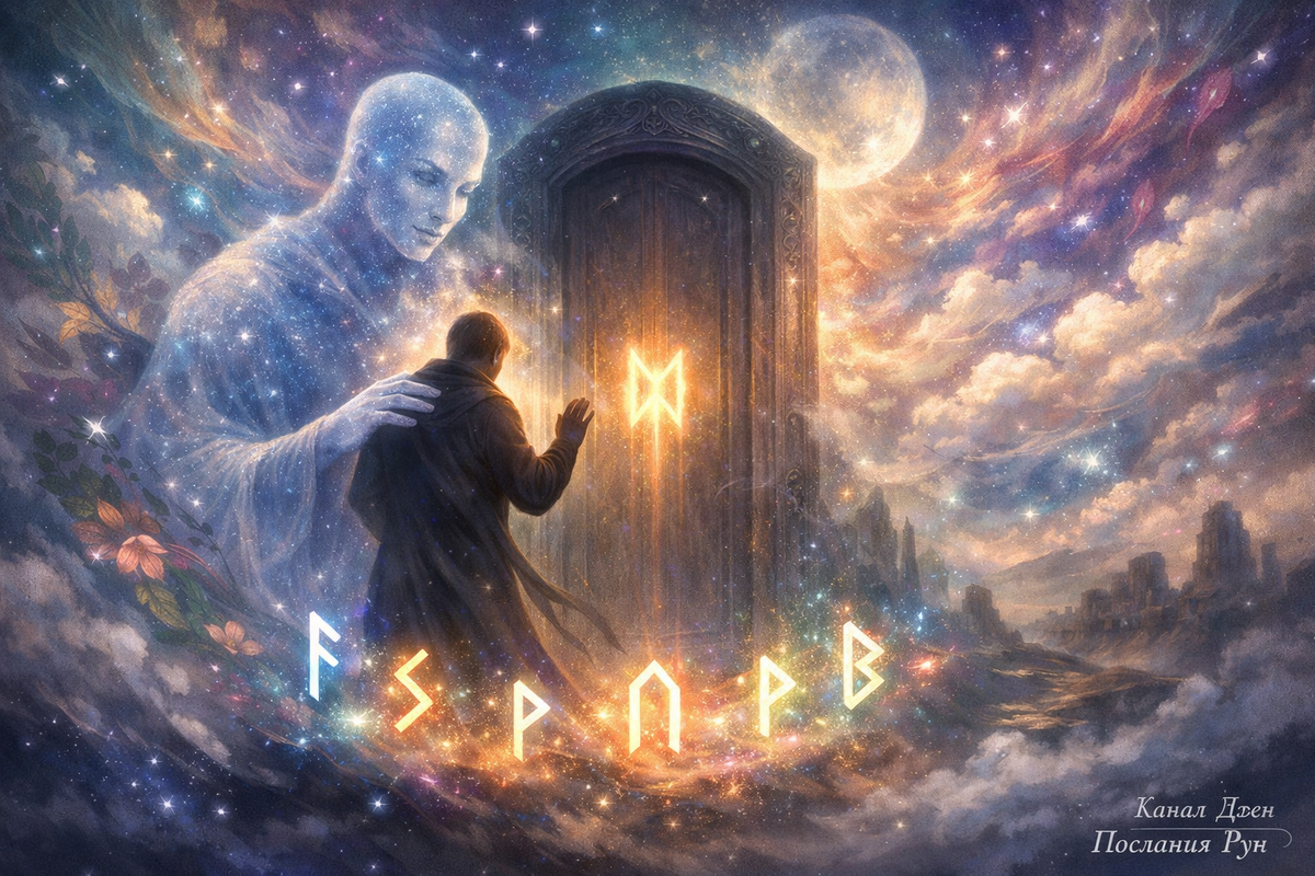 Страж у двери страха: руны Эйваз, Соулу, Перто, Дагаз и Беркана ведут вас через испытания к свободе. Гадание на рунах о страхе, судьбе и точке перелома