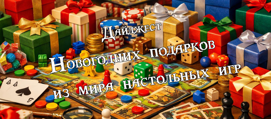 Дайджест новогодних подарков из мира настольных игр