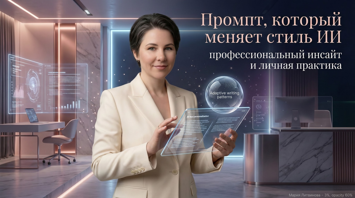    Промпт помогает настроить ИИ на ваш тон письма без лишней магии | Автор: Мария Литвинова Мария Литвинова