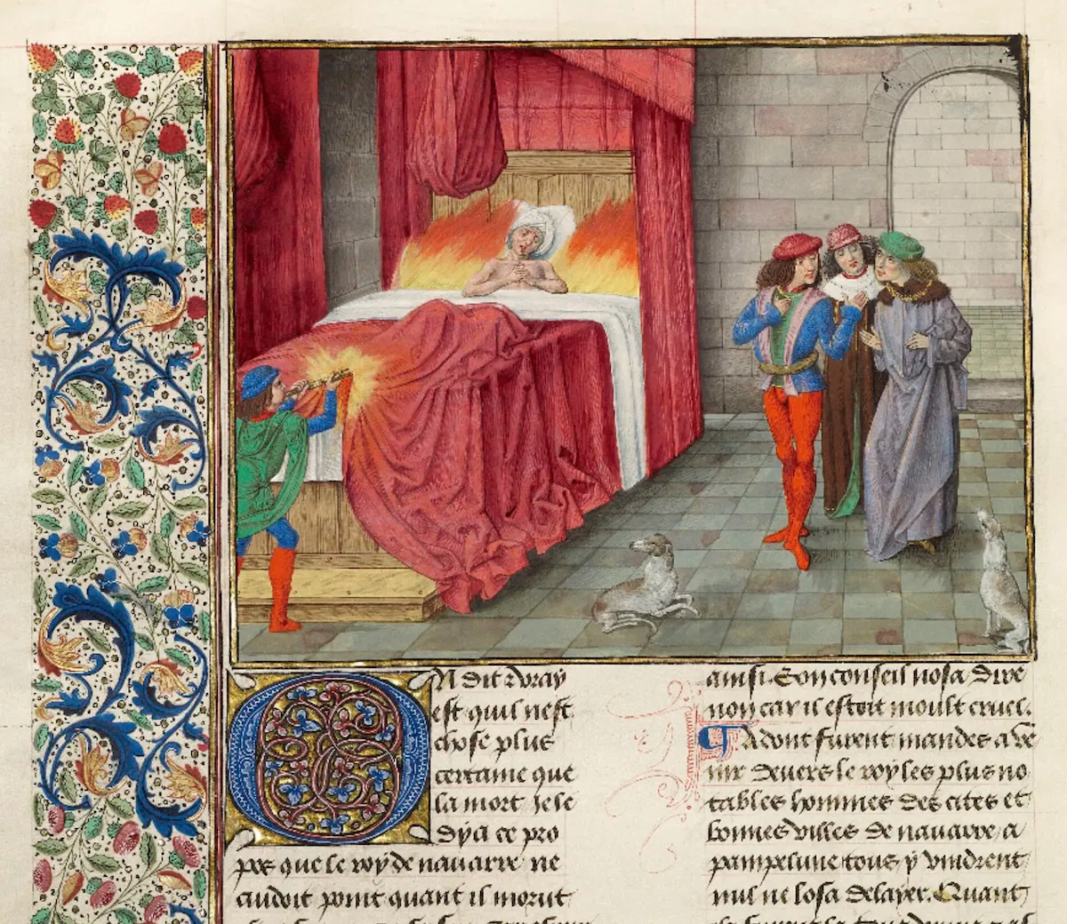 Смерть Карла II Наваррского, из «Хроник» Фруассара, 1480–1483 гг.