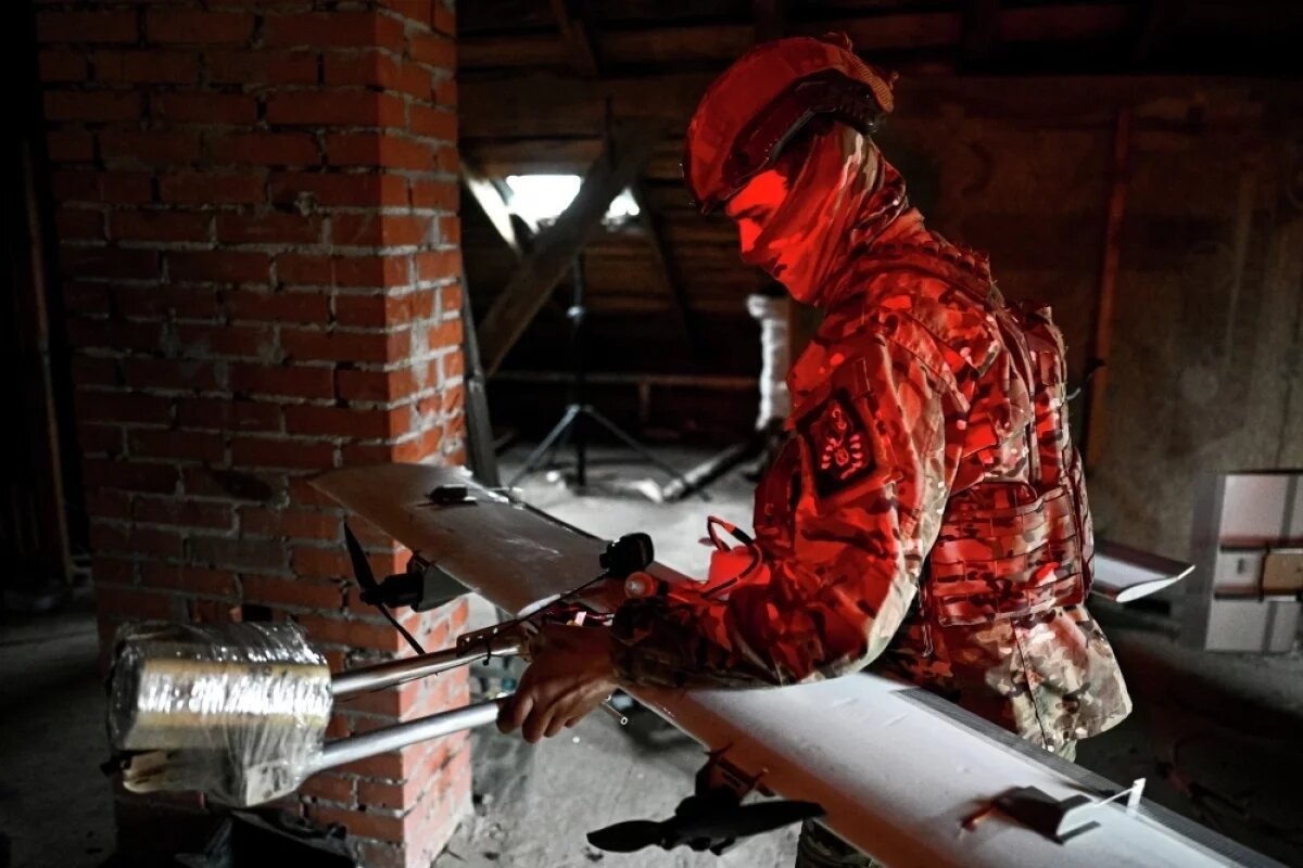    Боевая работа расчета БПЛА «Молния-2» 37-го мотострелкового полка 25-й общевойсковой армии группировки войск «Запад».