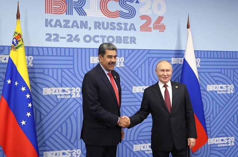 Владимир Путин и Николас Мадуро на саммите БРИКС в Казани, октябрь 2024 г.
Фото:
Анатолий Медведь, фотохост-агентство brics-russia2024.ru