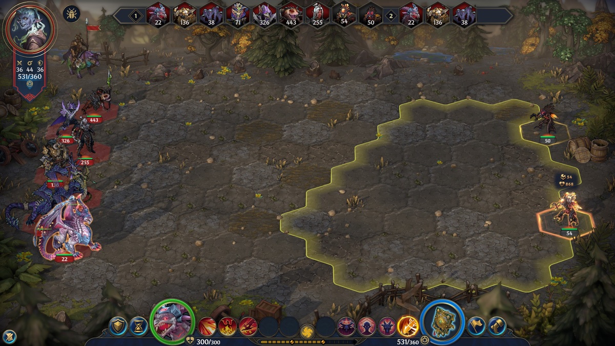 Наглядный урон, наносимый оверперекачанной Язвой, даже в поздней игре в целом вызывает уважение. А в начале игры вы одной лишь Язвой на расовом умении и единичках танцовщиц можете чистить ВСЁ. Скриншот из игры.