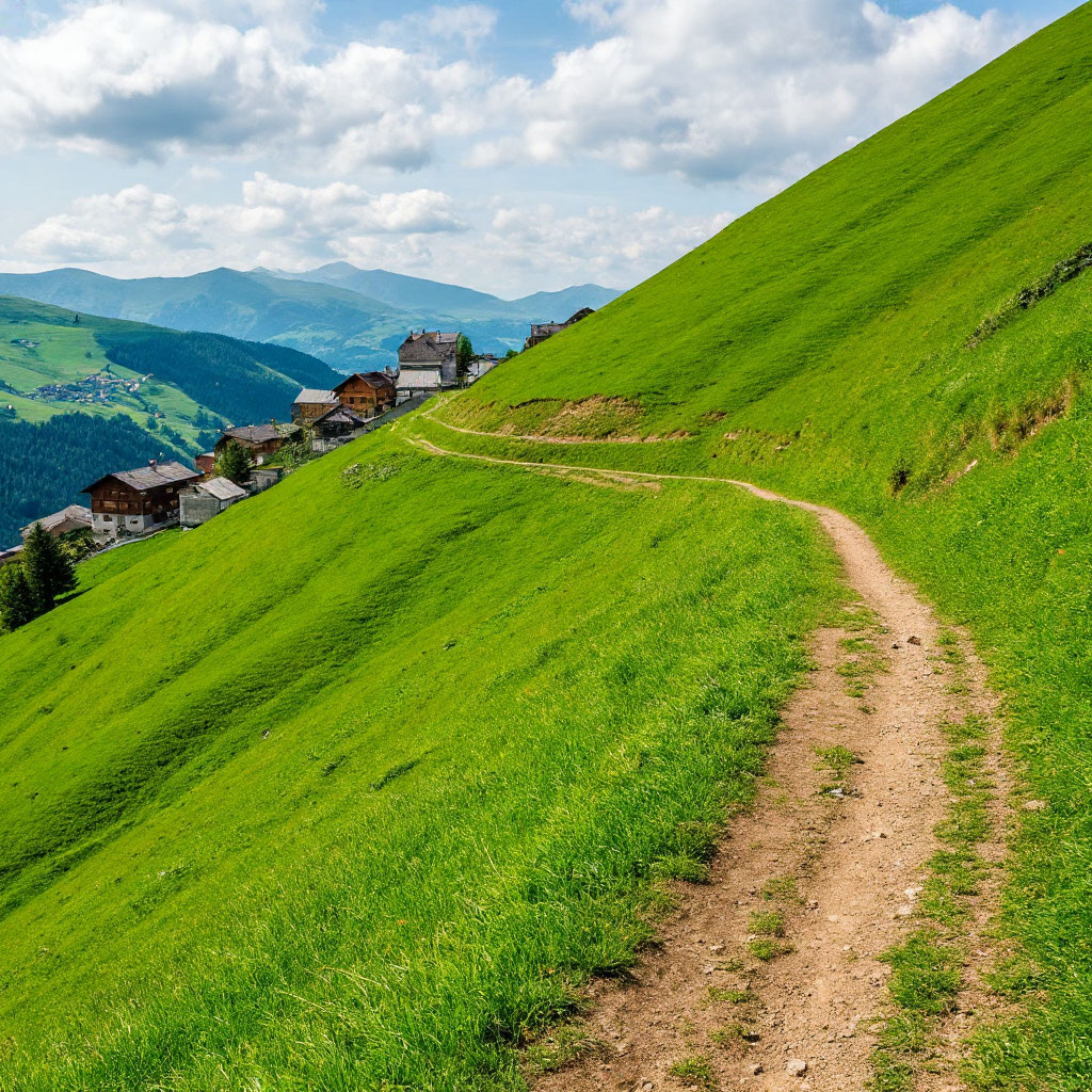 Дорога на гору. Картинка создана ИИ