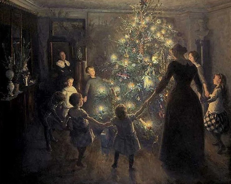 Вигго Юхансен. «Светлое Рождество». Репродукция взята из свободных источников на просторах интернета
