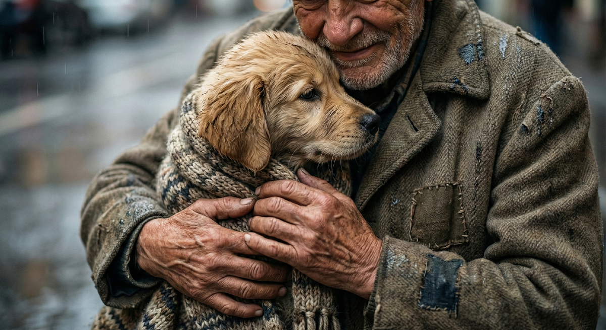 У него не было денег на дорогие клиники, но было что-то важнее — большое сердце. Старый колючий шарф стал для малыша самым мягким одеялом в мире.