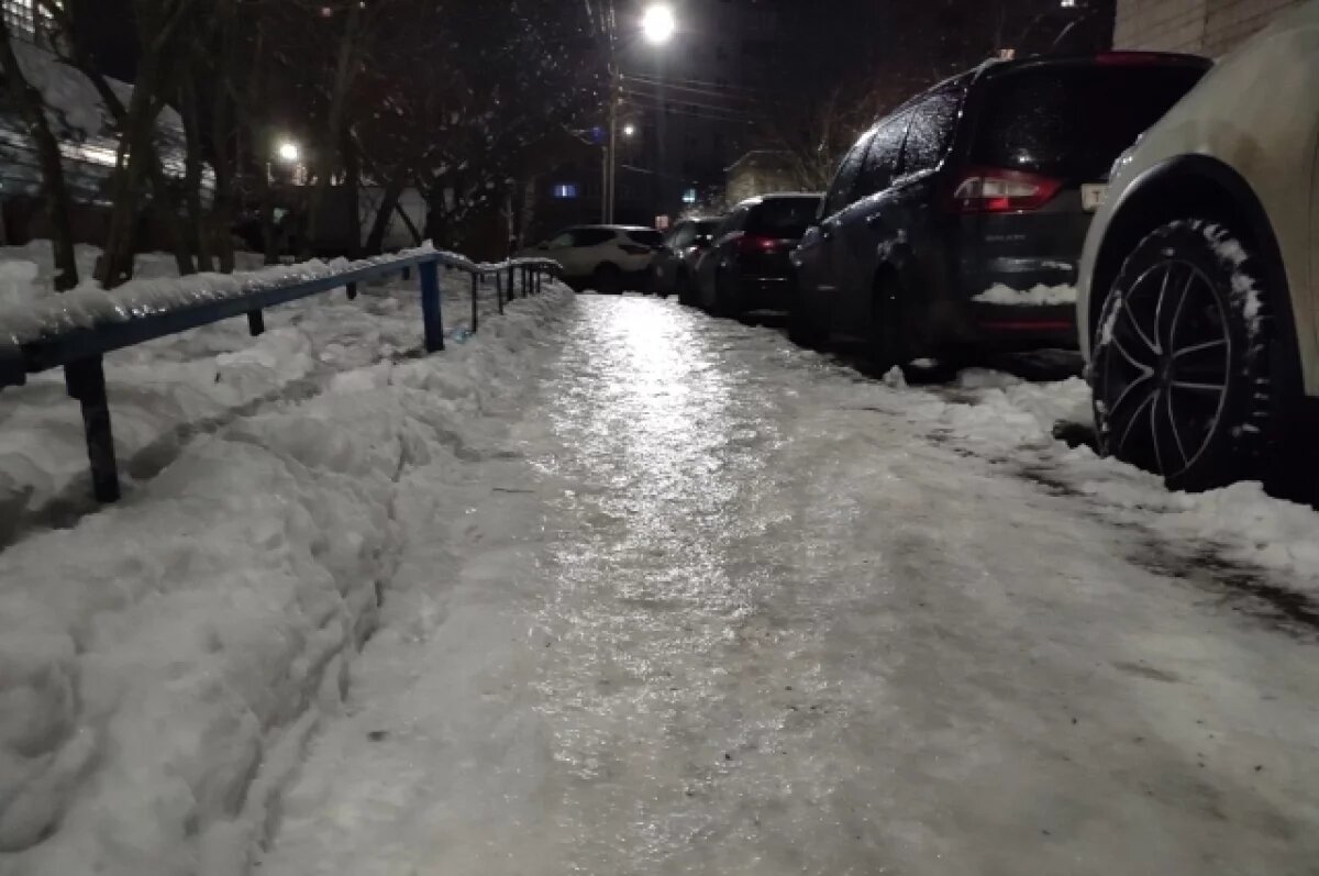    Уголовное дело завели после падения женщины на льду в Барнауле