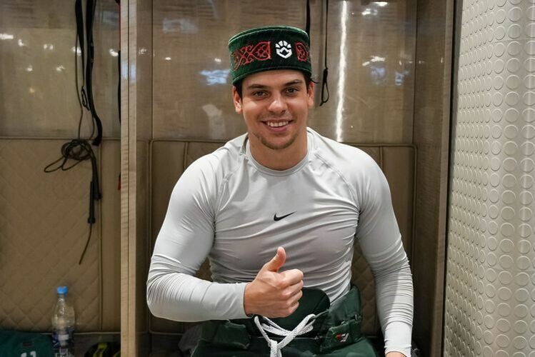    Григорий Денисенко забил год и отдал передачу.   
Фото: ak-bars.ru