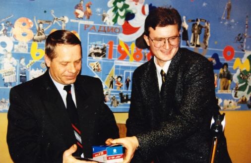 Ген.директор ГТРК "Алтай" Валентин Берлов и журналист Валерий Зиястинов