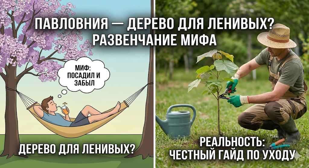                                               Павловния — дерево для ленивых? 