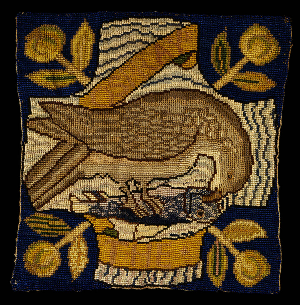 Фрагмент из Оксбургских гобеленов: Мария Стюарт и Элизабет Талбот, графиня Шрусбери, 1570–1585 гг, Музей Виктории и Альберта, Лондон.