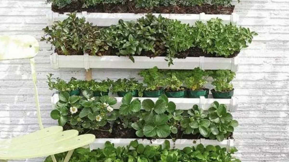 Вертикальные грядки на балконе