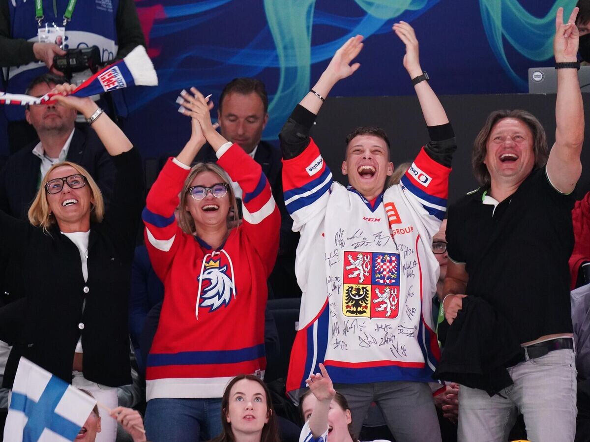    Болельщики сборной Чехии по хоккею на чемпионате мира 2022 года в Финляндии | © пресс-служба IIHF