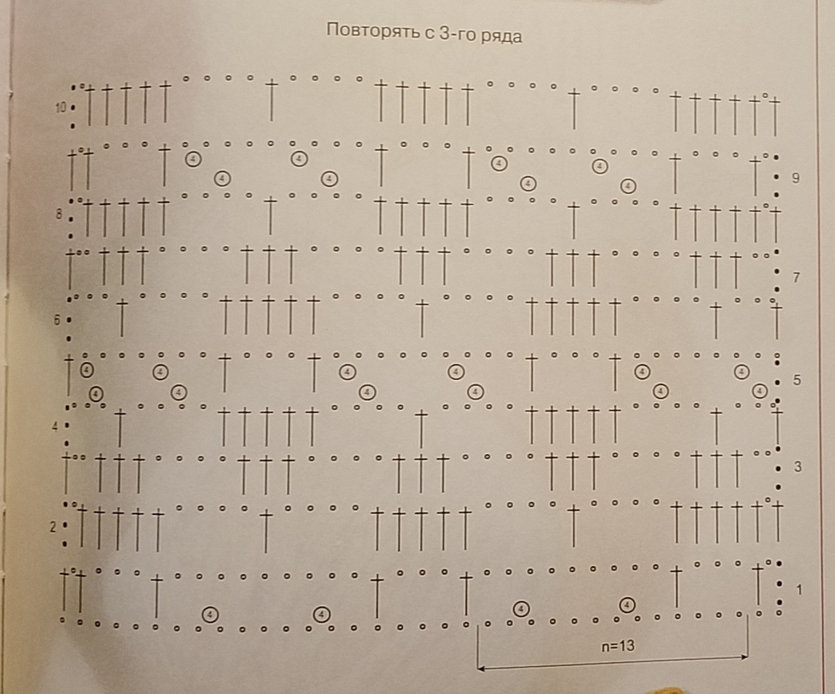 Схема для узора выше.