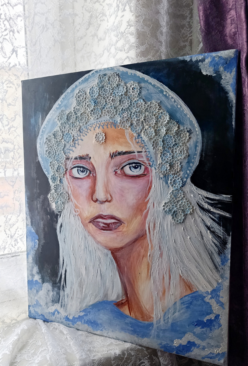 Снегурочка. Акрил ,2025 , автор я.