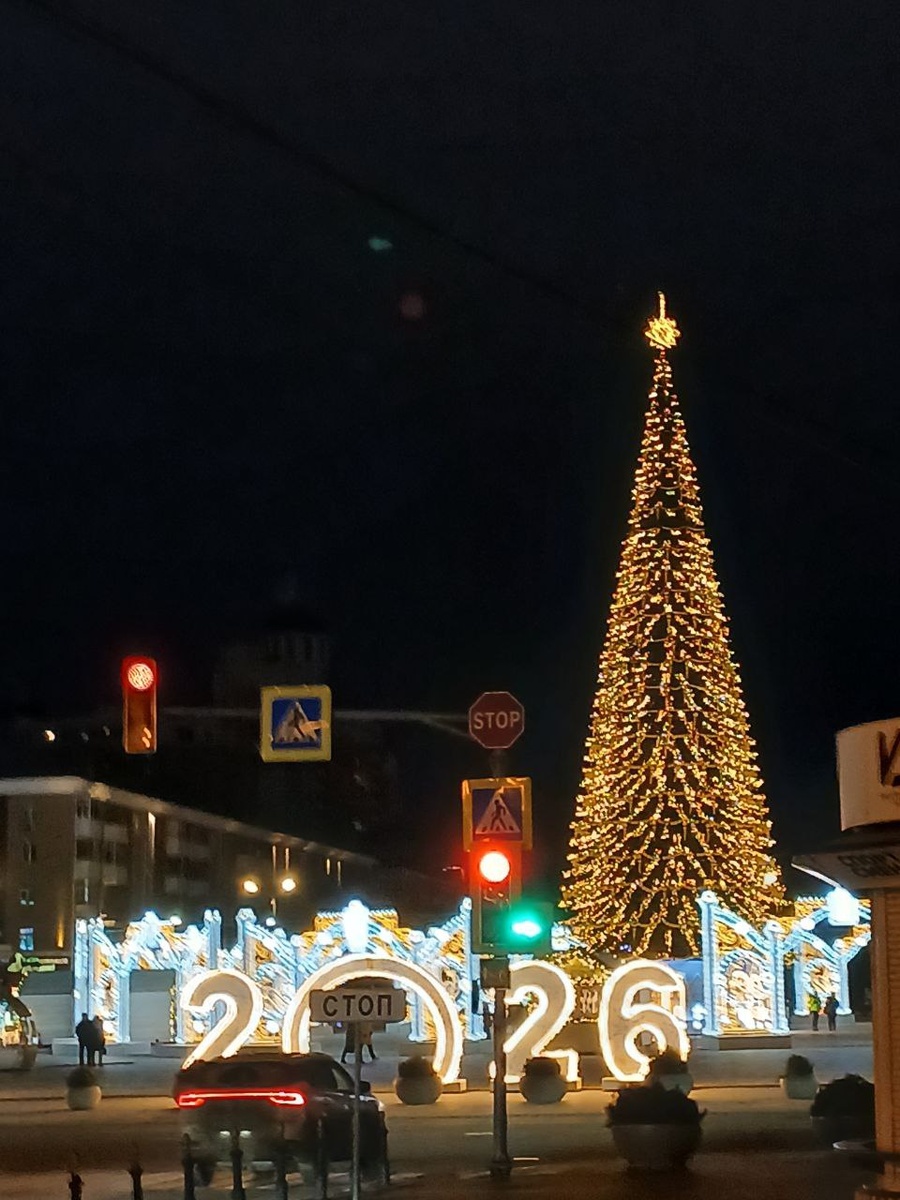 Ёлочка на главной площади города. 