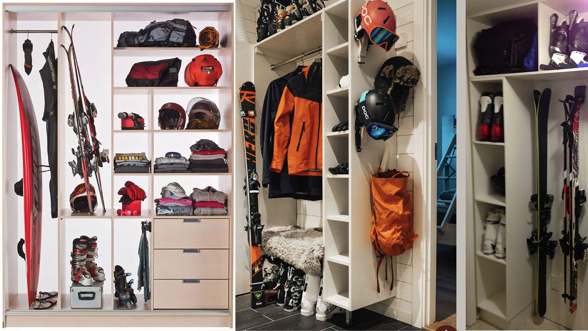 Стойка для лыж в квартире 