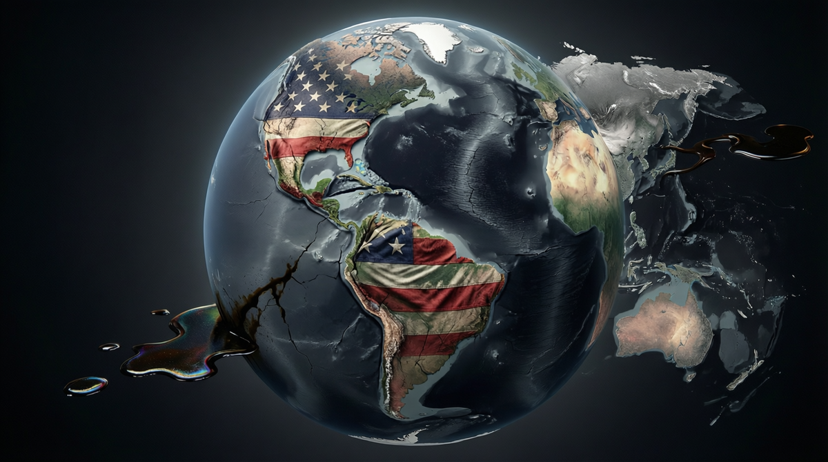 США: страна-бензоколонка. 2026 год. Холст, масло