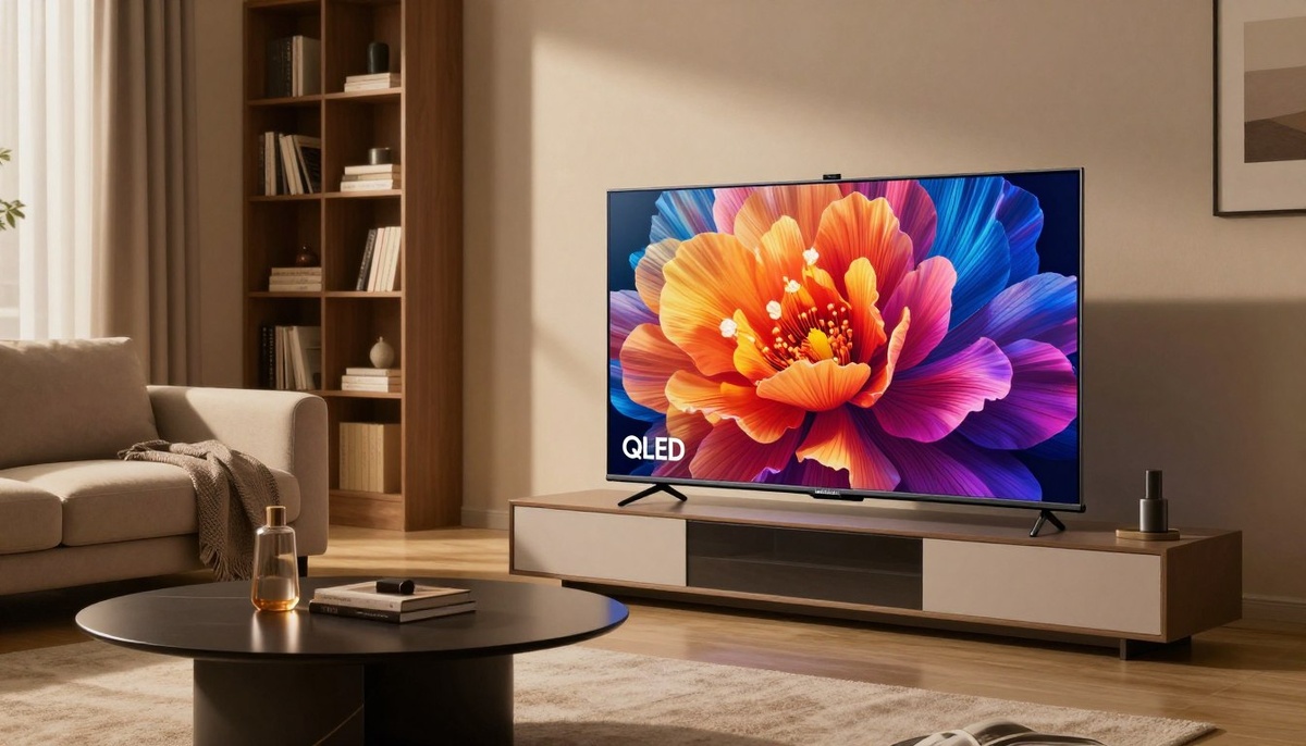 Телевизор QLED Samsung QE55Q7FAAUXRU — вид спереди