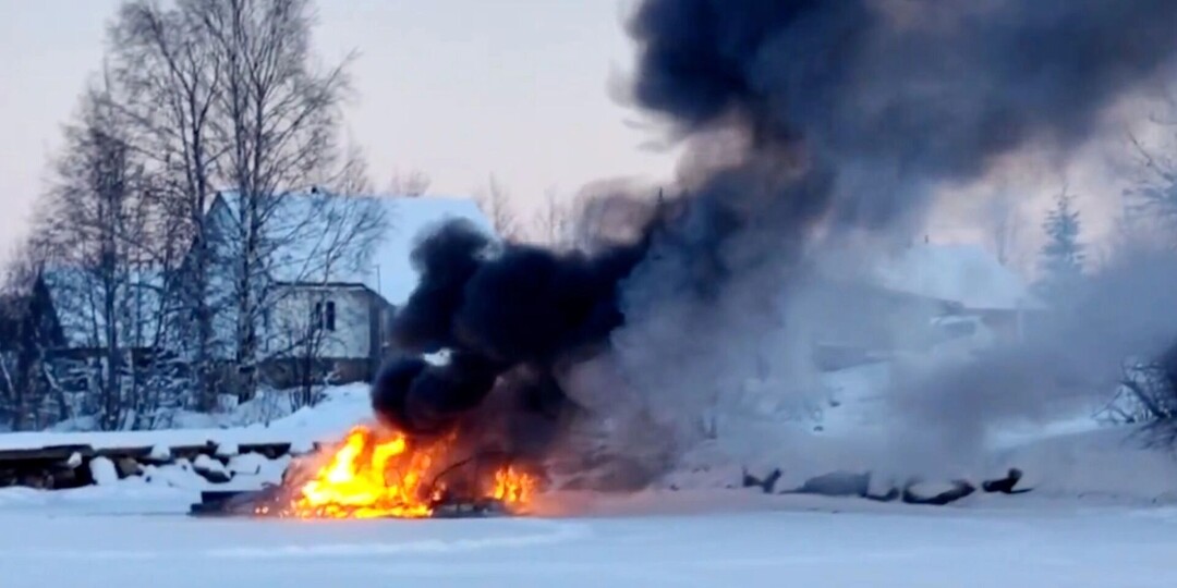 Судно на воздушной подушке вспыхнуло в Карелии