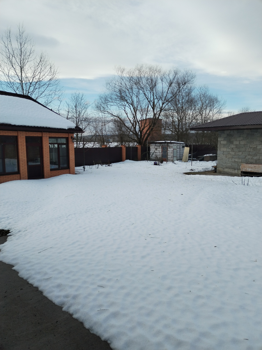 Снег активно тает. 