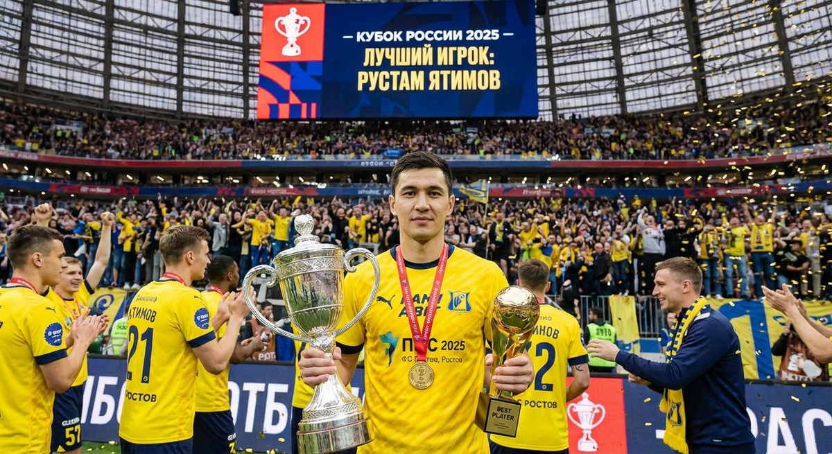 Голкипер команды «Ростов» Рустам Ятимов признан лучшим игроком Кубка России по футболу в 2025 году