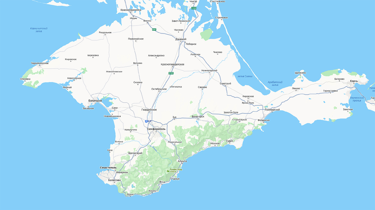 Зелёные участки - лес, остальное - степь. Капитан очевидность)))