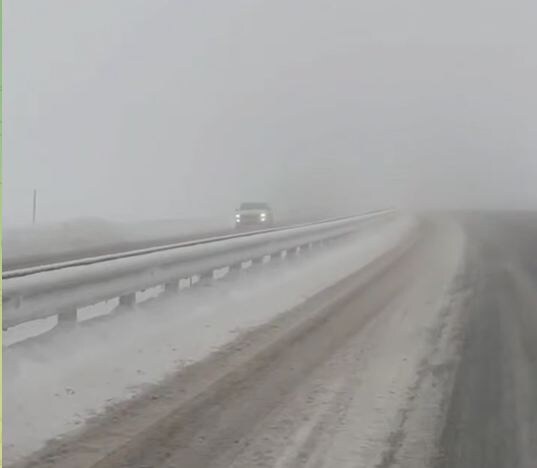    На оренбургских трассах местами плохая видимость Мария Чалкина