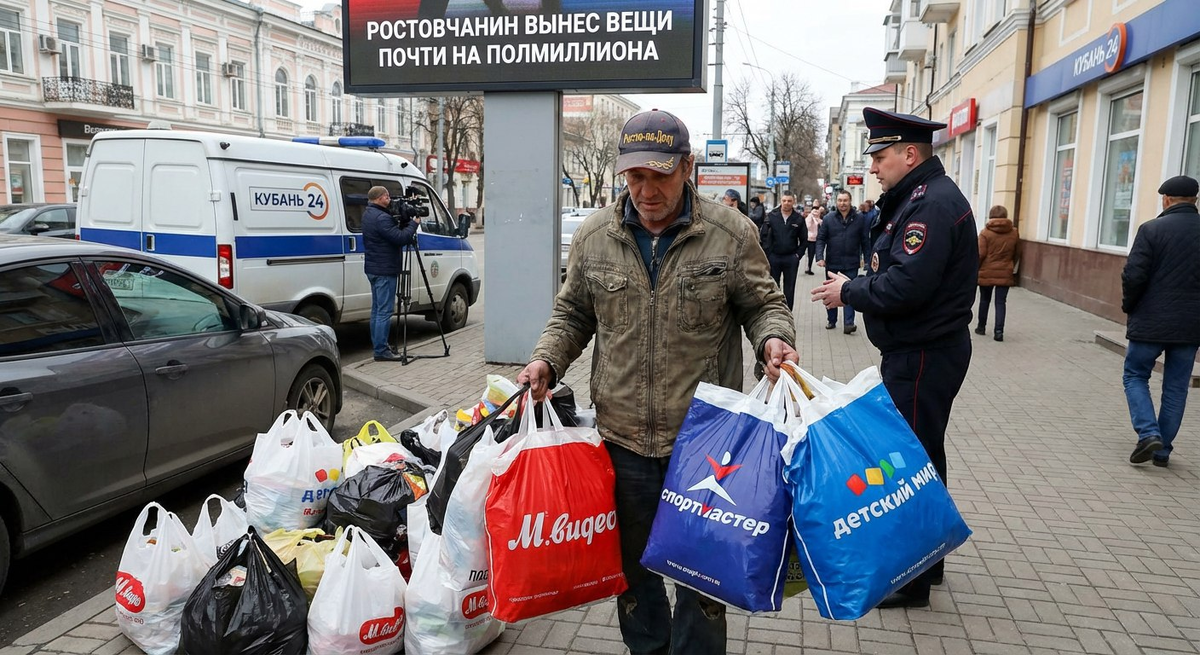 В Краснодаре зафиксировали серию краж, о которых полиция узнала от представителя магазина спортивной одежды.
