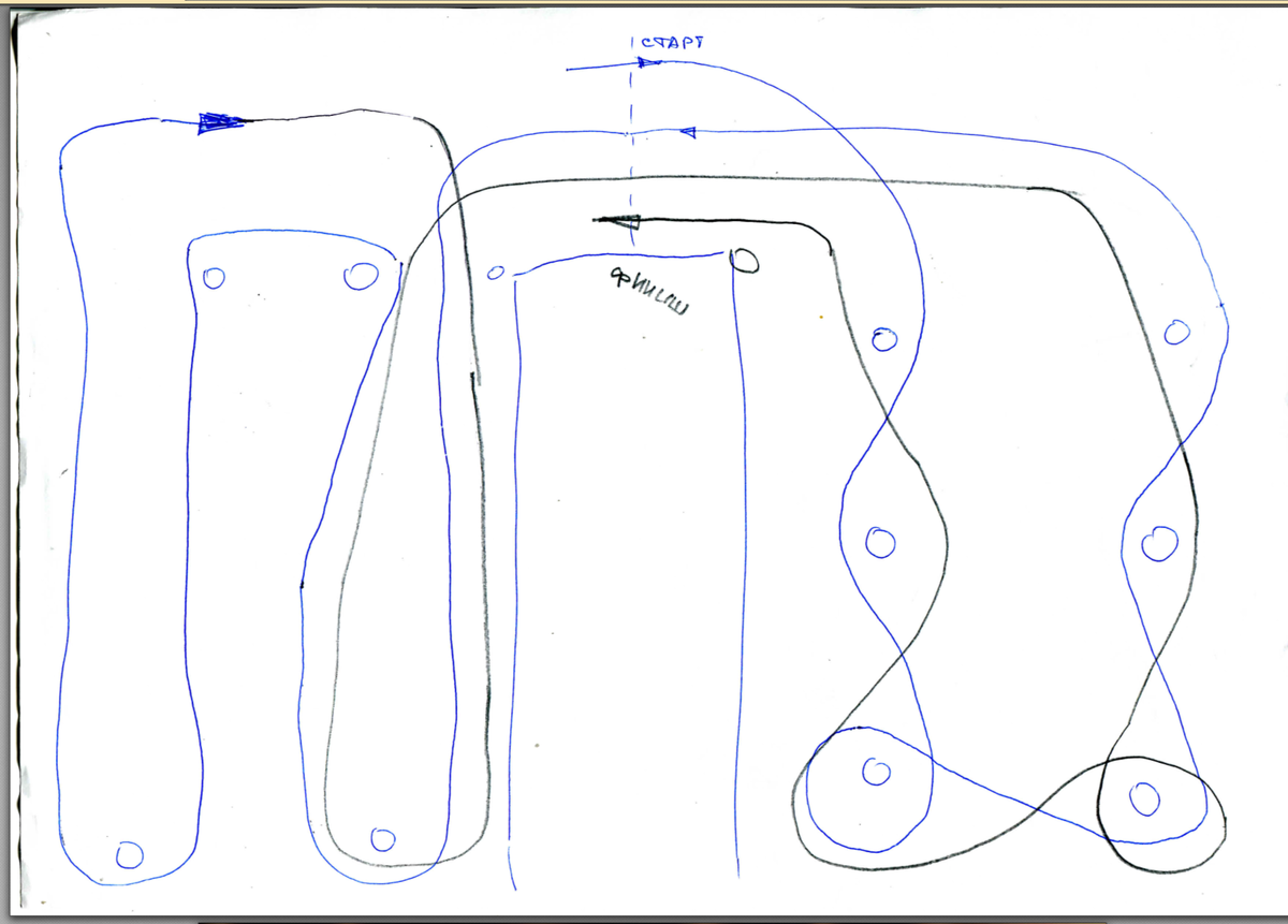 Схема трассы Автослалома.
