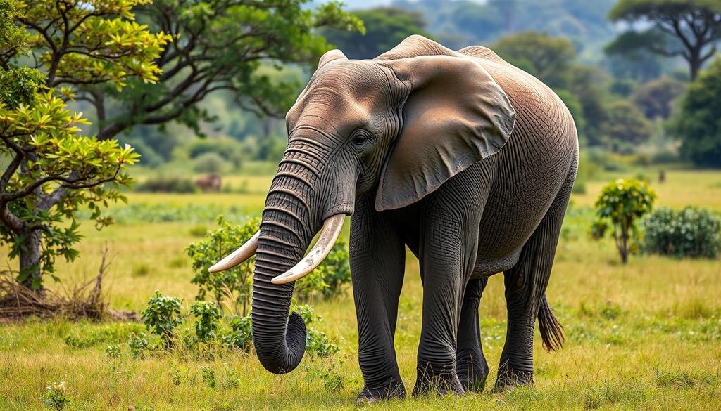    Слон в своем естественном обитании